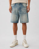 Mid-Length Washed Denim Shorts | Inflation Streetwear INFLATION