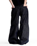 Cinch Back Raw Baggy Jeans | Inflation Streetwear INFLATION