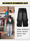 INFLATION Brand Washed Baggy Denim Pants INFLATION