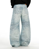 Rhinestone Lightning Baggy Barrel Jeans | Inflation Streetwear INFLATION