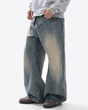 Washed  Bamboo Weave Baggy Jeans | Inflation Streetwear INFLATION