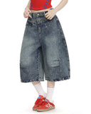 Studded Washed Long Baggy Jorts | Inflation Streetwear INFLATION