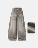 Rhinestone Washed Barrel Jeans| Inflation Streetwear INFLATION