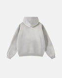 INFLATION Washed Distressed Fleece Zip Up Hoodies INFLATION
