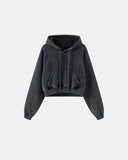 Washed Cropped Hoodie Tracksuit | Inflation Streetwear