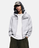 Camo Script Graphic Cropped Hoodie | Inflation Streetwear