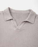 Washed Johnny Collar Boxy  Waffle Polo Shirt | Inflation Streetwear