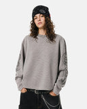 Script Washed Studded Boxy Waffle T-Shirt | Inflation Streetwear