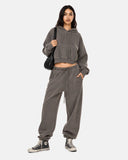 Washed Cropped Hoodie Tracksuit | Inflation Streetwear