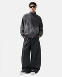 Washed Asymmetric Zip Sweatshirt | Inflation Streetwear