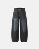 Lettering Embroidery Baggy Jeans | Inflation Streetwear INFLATION