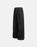 Pleated Raw Baggy Jeans | Inflation Streetwear INFLATION