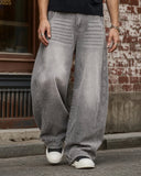 Rhinestone Washed Barrel Jeans| Inflation Streetwear INFLATION
