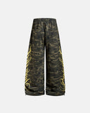 Camo Script Wide Leg Lounge Pants | Inflation Streetwear