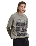 Vintage graphic T-shirt with camouflage sleeves and relaxed fit by Inflation
