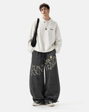 Washed Embroidered Star Barrel Sweatpants | Inflation Streetwear