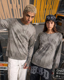 Spiral Tie-Dye Wool Blend Long Sleeve T-Shirt | Inflation Streetwear