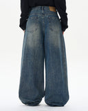 Deconstructed Washed Barrel Jeans | Inflation Streetwear INFLATION