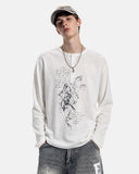 Graphic Henley Neck Drop-Shoulder T-Shirt | Inflation Streetwear