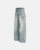 Stitching Bamboo Weave Baggy Jeans | Inflation Streetwear INFLATION
