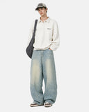 full-body styling with polka dot rhinestone jeans