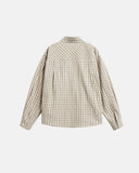 Script Graphic Plaid Long-Sleeve Shirt | Inflation Streetwear
