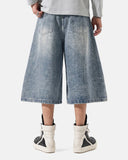 Whisker Wash Baggy Jorts | Inflation Streetwear