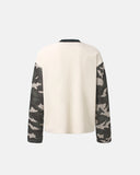 Retro Camo Sleeve Graphic Waffle T-Shirt | Inflation Streetwear
