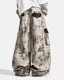 Splatter Print Wide Leg Cargo Pants | Inflation Streetwear