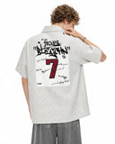 Graffiti Patch Striped Short-Sleeve Shirt | Inflation Streetwear