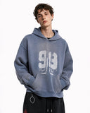 Graffiti Print Washed Fleece hoodie | Inflation Streetwear