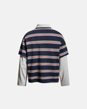 Retro Graphic Layered Polo T-Shirt | Inflation Streetwear