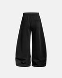 black leopard stripe baggy sweatpants front view