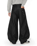 Side Button Raw Barrel Jeans | Inflation Streetwear