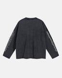 charcoal oversized long sleeve t shirt back view