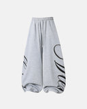 rhinestone script barrel sweatpants