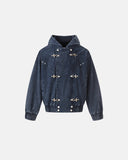 Washed Clasp Fireman Hooded Denim Jacket | Inflation Streetwear INFLATION