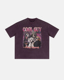 vintage dog print oversized tee
