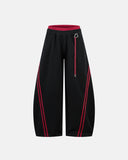Grey Striped Baggy Sweatpants | Inflation Streetwear INFLATION