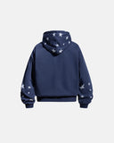 Distressed Star Boxy Zip Up Hoodie | Inflation Streetwear