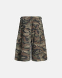 Grey Camo Utility Longline Shorts | Inflation Streetwear