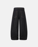 Contrast Stitch Raw Barrel Jeans | Inflation Streetwear INFLATION
