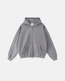 Acid Wash Double Zip Up Hoodies | Inflation Streetwear INFLATION