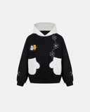 Snowflake Embroidered Boxy Hoodie | Inflation Streetwear