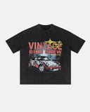 Vintage Race Car Snow Wash Oversized Tee | Inflation Streetwear INFLATION