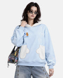 Snowflake Embroidered Boxy Hoodie | Inflation Streetwear