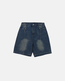 Deconstructed Washed Denim Jorts | Inflation Streetwear INFLATION