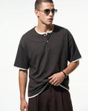 Old Money Layered Henley T-Shirt | Inflation Streetwear INFLATION
