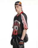 Flame Graphic Mesh Jersey | Inflation Streetwear INFLATION
