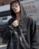 Graphic Washed Zip Up Hoodies | Inflation Streetwear INFLATION